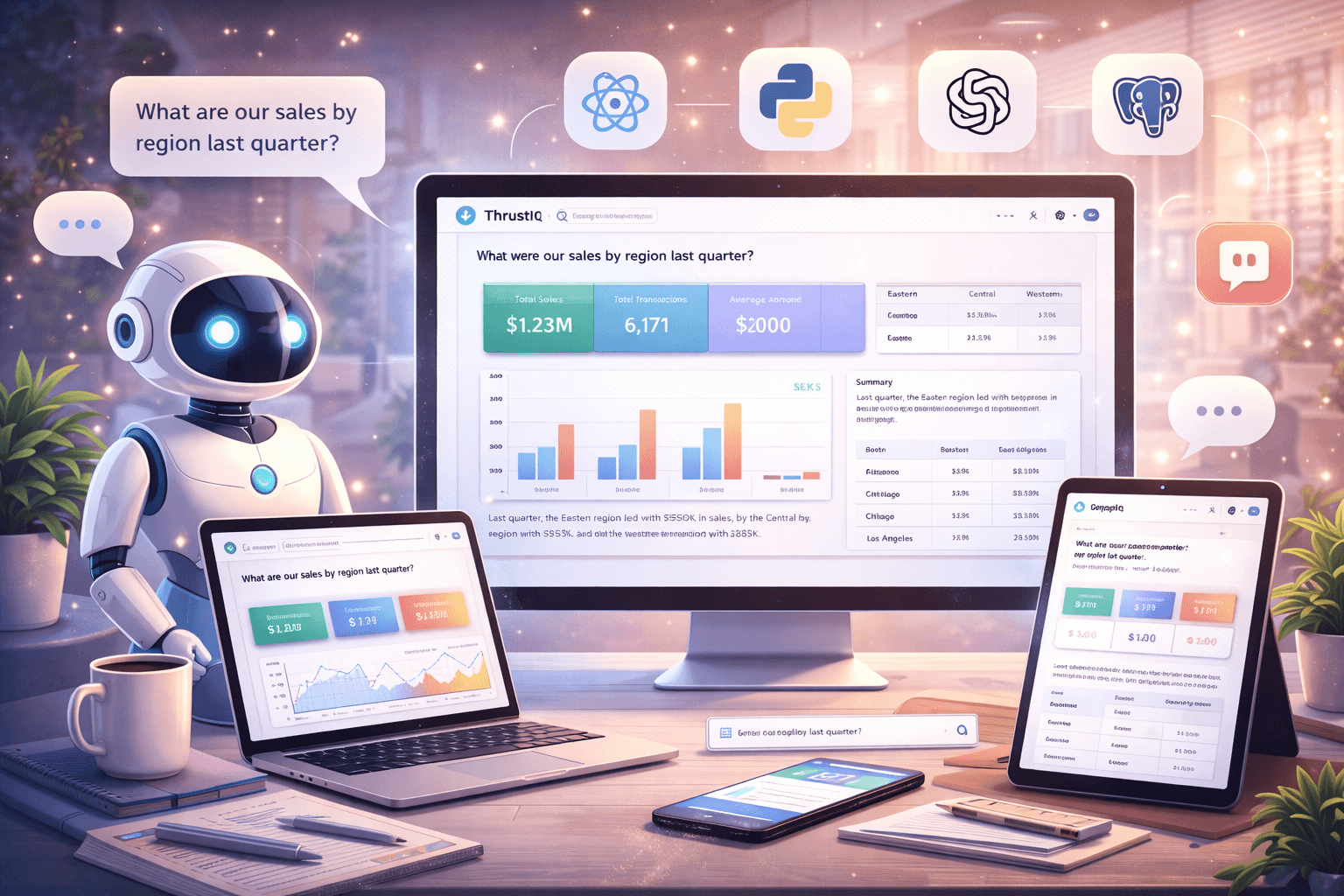 ThrustIQ – AI-Powered Conversational Data Analytics Platform