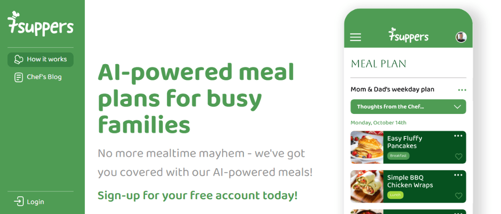 7Suppers – AI-Powered Meal Planning SaaS